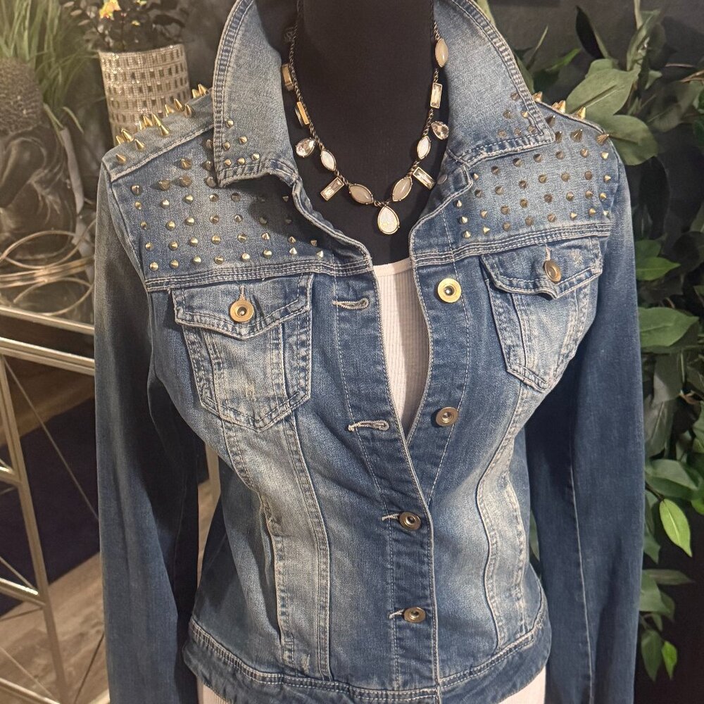 Forever 21 Denim Studded Jacket